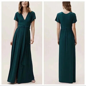 NWT BHLDN Mendoza Maxi Jersey Dress Forest Green Wedding MOB Cocktail